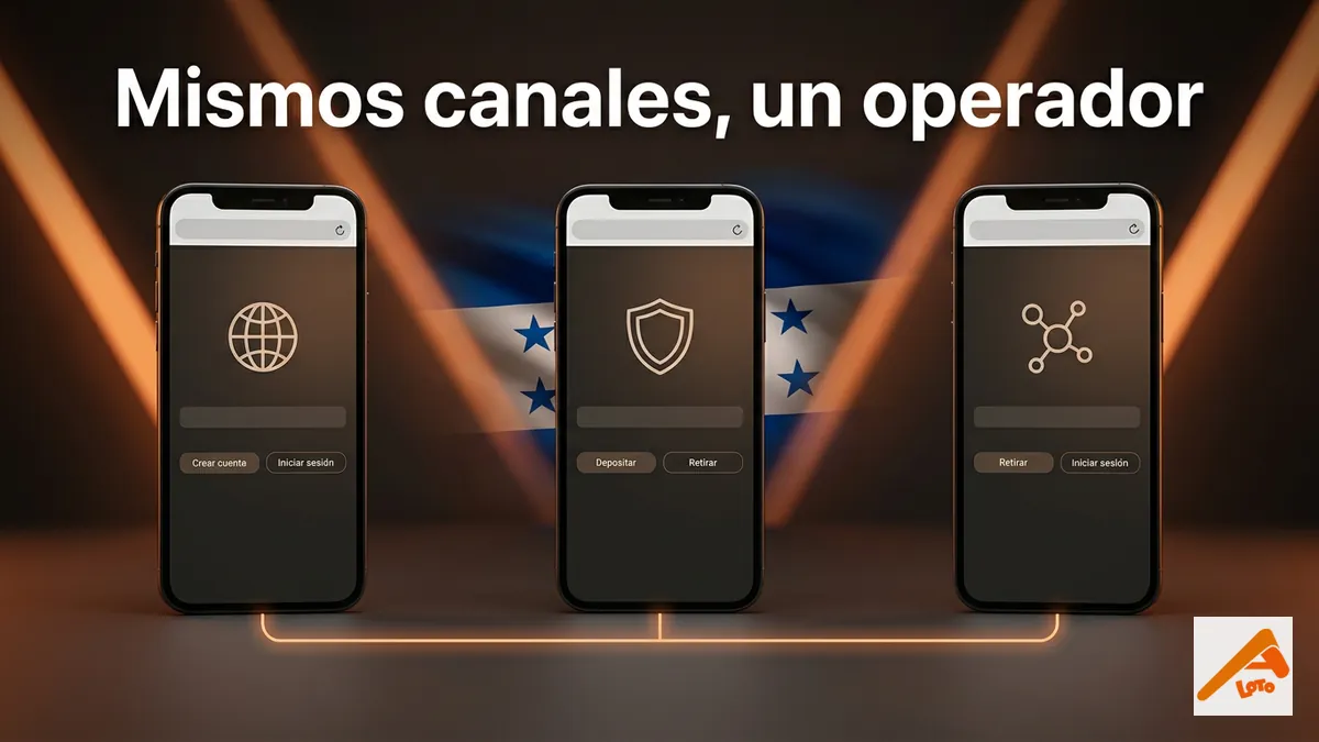 Tres canales oficiales del mismo operador de apuestas Apostemos en Honduras