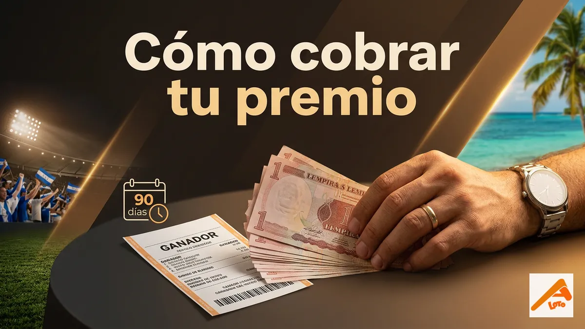 Cobro de un premio de apuestas deportivas en Apostemos Honduras con billetes de lempira y boleto ganador