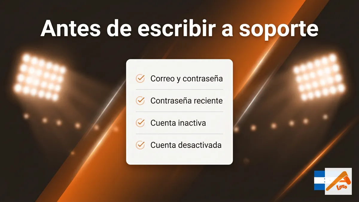 Qué revisar antes de escribir a soporte si no puedes iniciar sesión en Apostemos