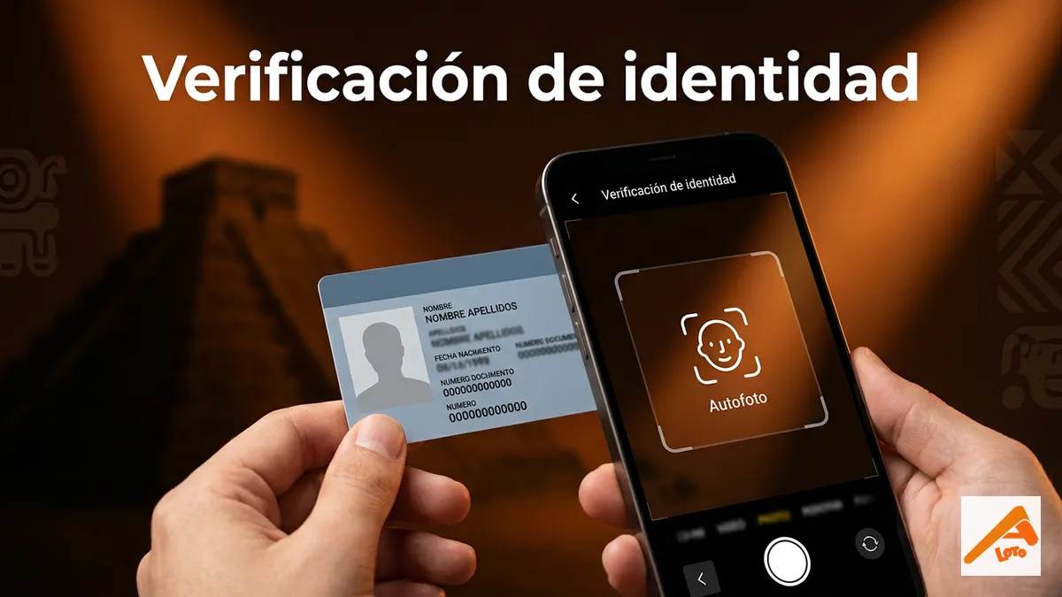 Persona verificando su identidad en Apostemos con documento y selfie desde el celular