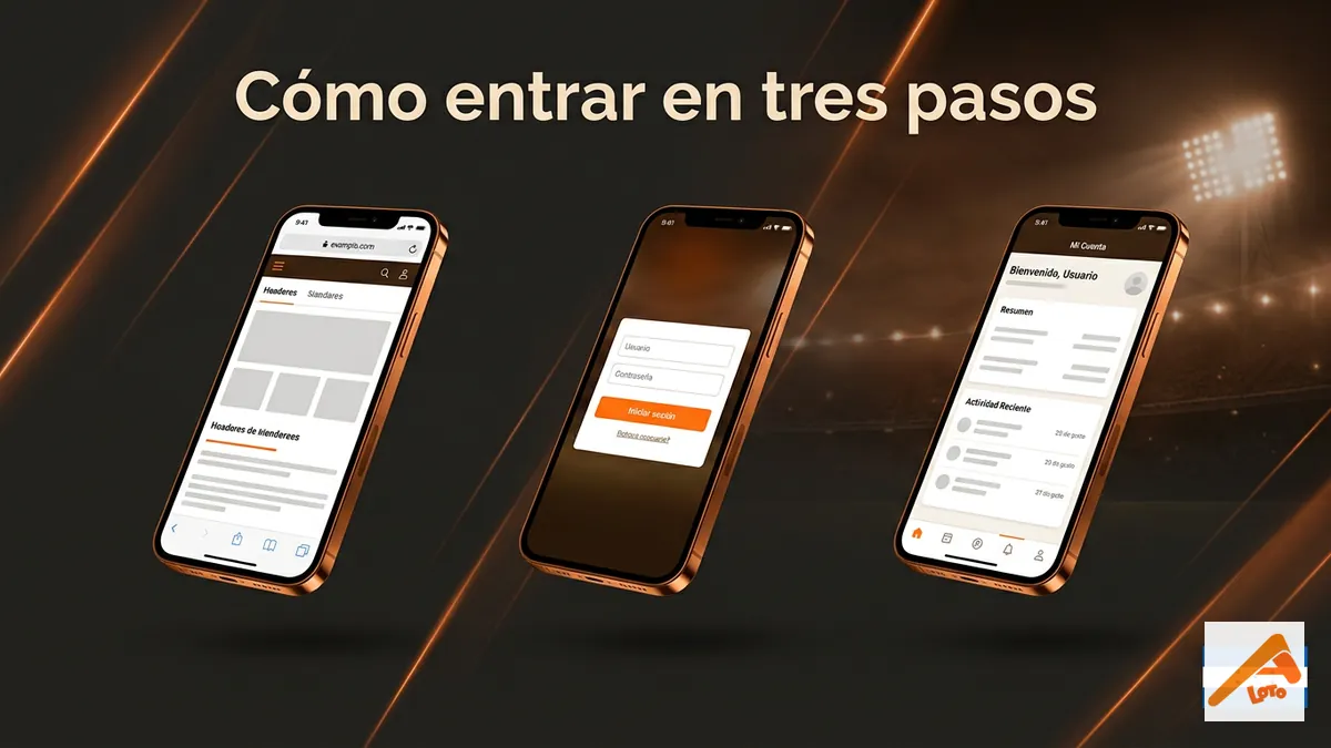 Secuencia de tres pantallas de celular mostrando el ingreso paso a paso al sitio oficial en Honduras